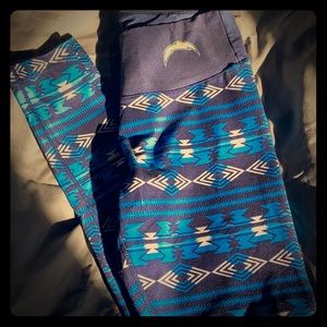 NFL Chargers thick leggings. Gently used